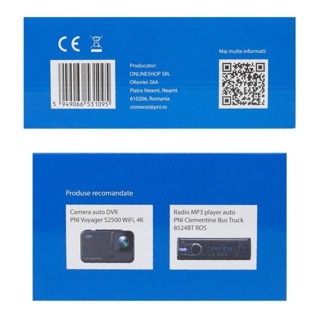 Sistem de navigatie GPS PNI L710 PRO cu parasolar, 7 inch, 800 MHz, 256MB DDR, 16GB memorie interna, FM transmitter, cu doua alimentatoare auto