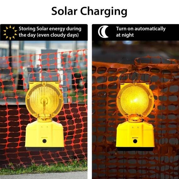 SOLAR BLINK ROAD: Lampa rutiera LED reincarcabila cu panou solar, lumina intermitenta