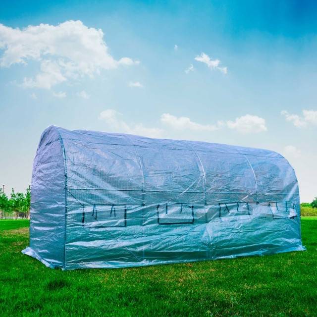 Solar de gradina PNI SG500 marime 457*210*210 cm, structura solida din Otel, ferestre cu plase de tantari, inchidere cu fermoare