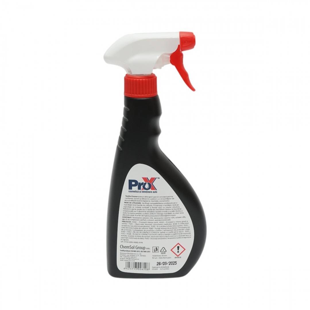 Solutie curatare tapiterie textila si mocheta auto profesionala Textile Cleaner Pro-X 500ml