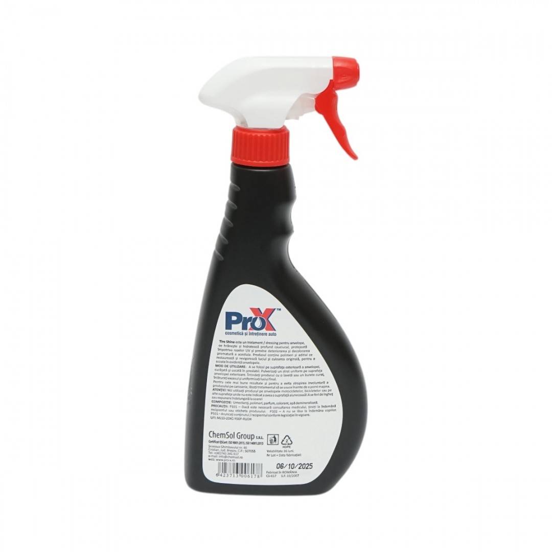 Solutie protectie si luciu anvelope auto profesionala Tire Shine Pro-X 500ml