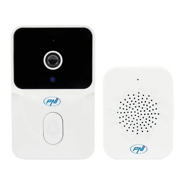 Sonerie video PNI Safe House IDB15 WiFi, vizibilitate noctura, IP54, acumulator incorporat, control din aplicatia Tuya