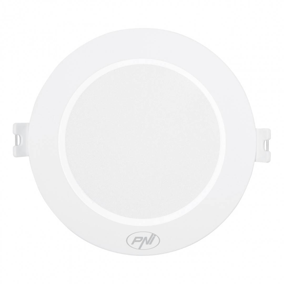 Spot LED PNI D-Light CL2512 12W, incastrabil, rotund 17 cm, 4200K, alimentare 230V, 1320 lm, alb neutru