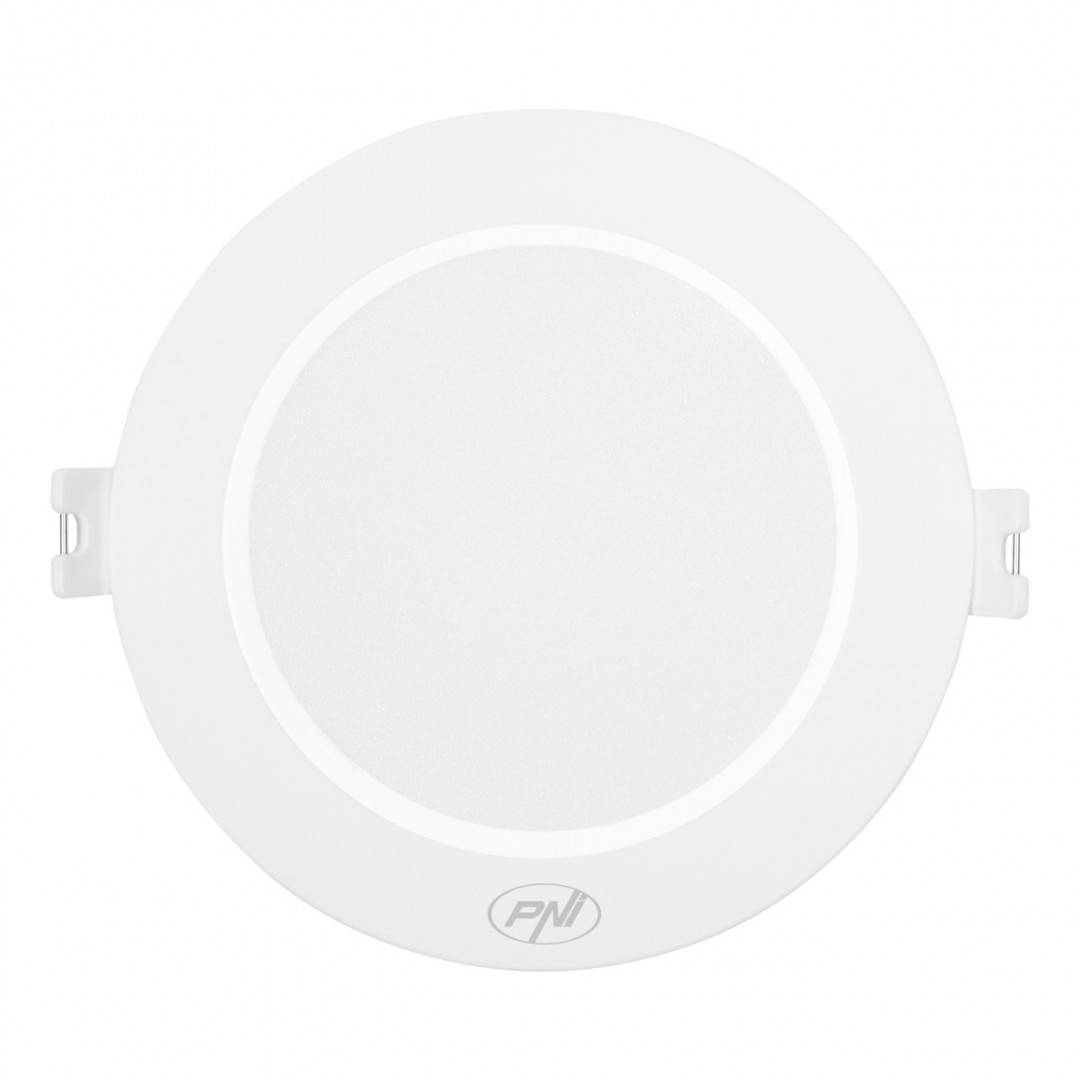 Spot LED PNI D-Light CL2518 18W, incastrabil, rotund 22 cm, 6400K, alimentare 230V, 1980 lm, alb rece