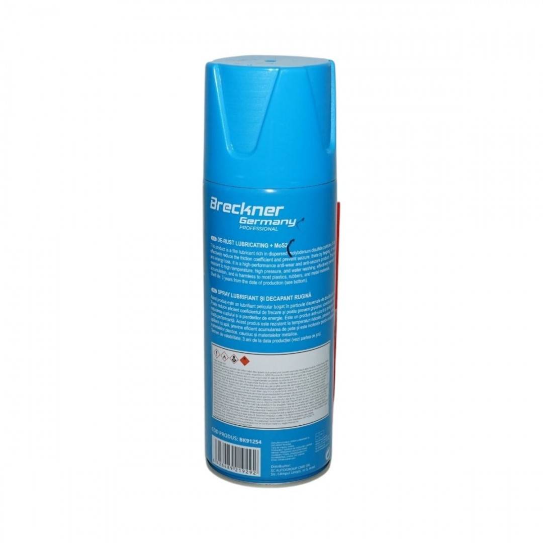 Spray decapant rugina si lubrifiant cu disulfura de molibden MoS2 450ml Breckner Germany