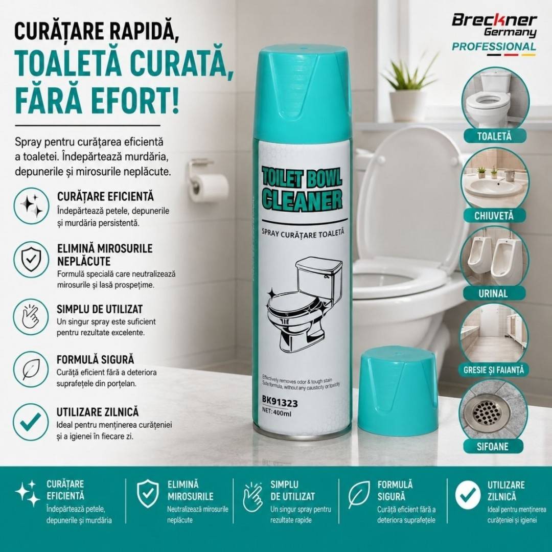 Spray spuma activa curatare toaleta 400ml Breckner Germany