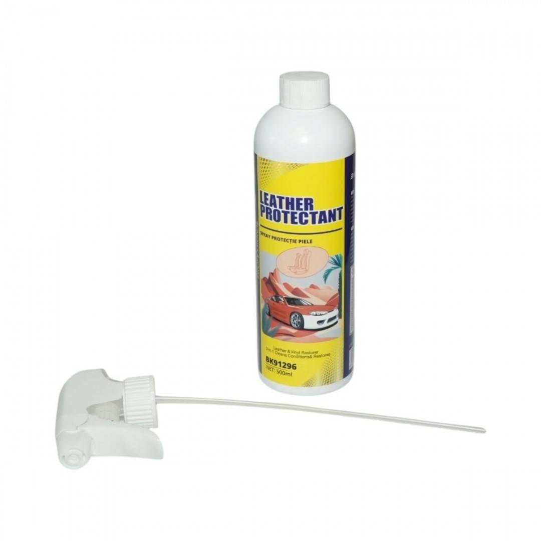 Spray tratament protectie piele si vinil 3 in 1 curatare, hidratare si restaurare Leather Protectant 500ml Breckner Germany