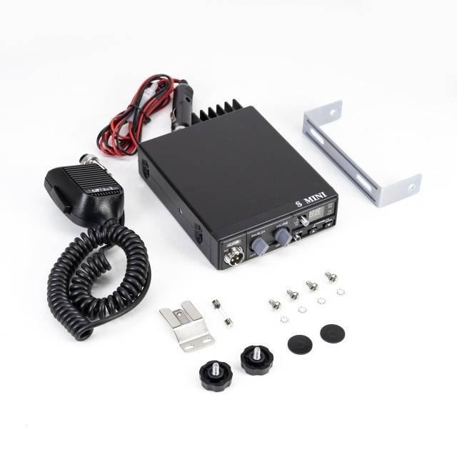 Statie radio CB CRT S Mini Dual Voltage, 12/24V, 4W, cu ASQ, AM-FM