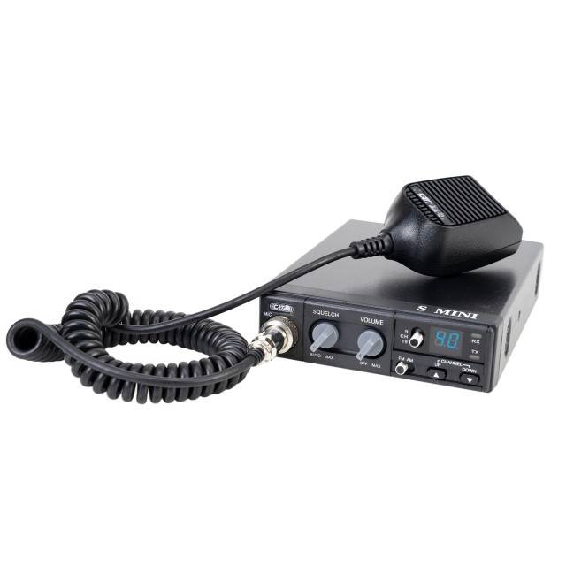 Statie radio CB CRT S Mini Dual Voltage, 12/24V, 4W, cu ASQ, AM-FM