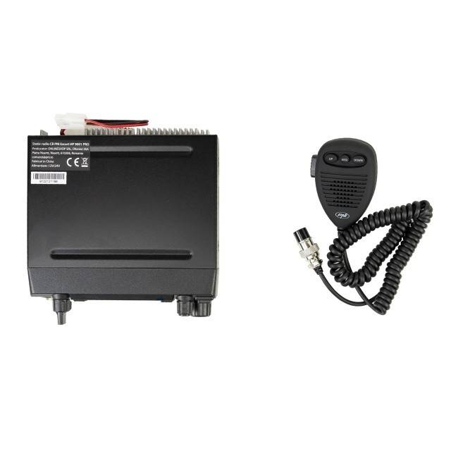 Statie radio CB PNI Escort HP 9001 PRO ASQ reglabil, AM-FM, 12V/24V, 4W, Scan, Dual Watch, ANL, ecran multicolor