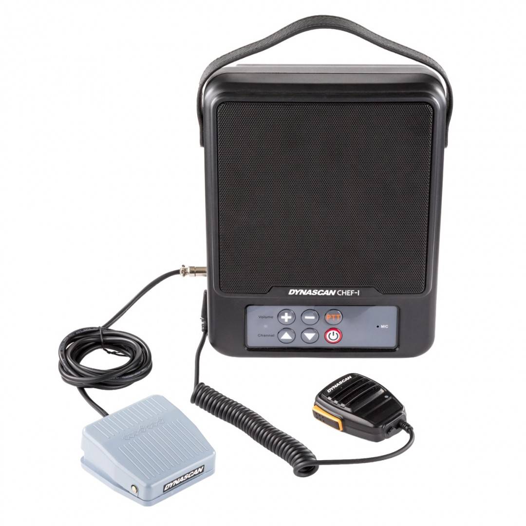 Statie radio PMR Dynascan CHEF-1 446MHz, 0.5W, 16CH, cu pedala PTT hands-free pentru restaurante si santiere