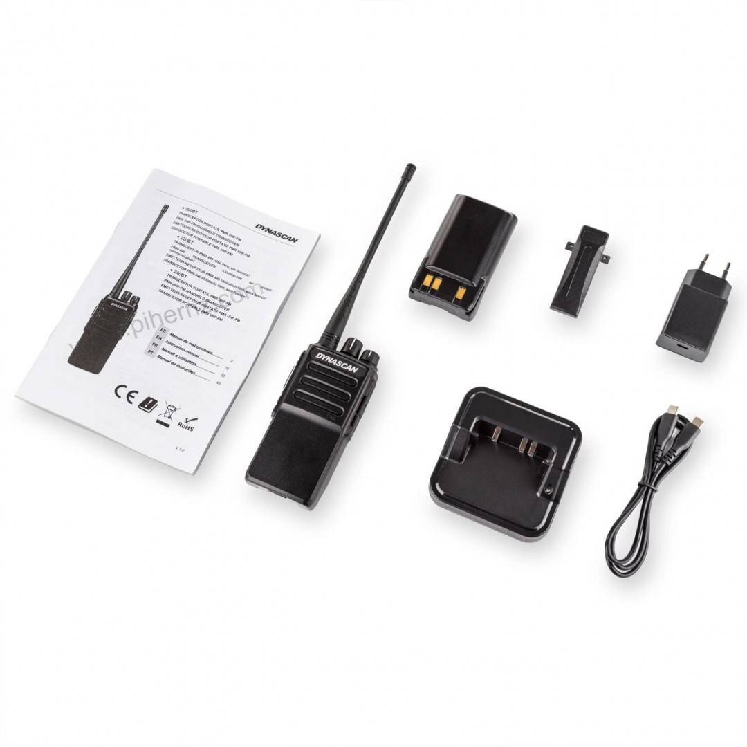 Statie radio portabila PMR Dynascan 220BT 446MHz, 0.5W, 16CH