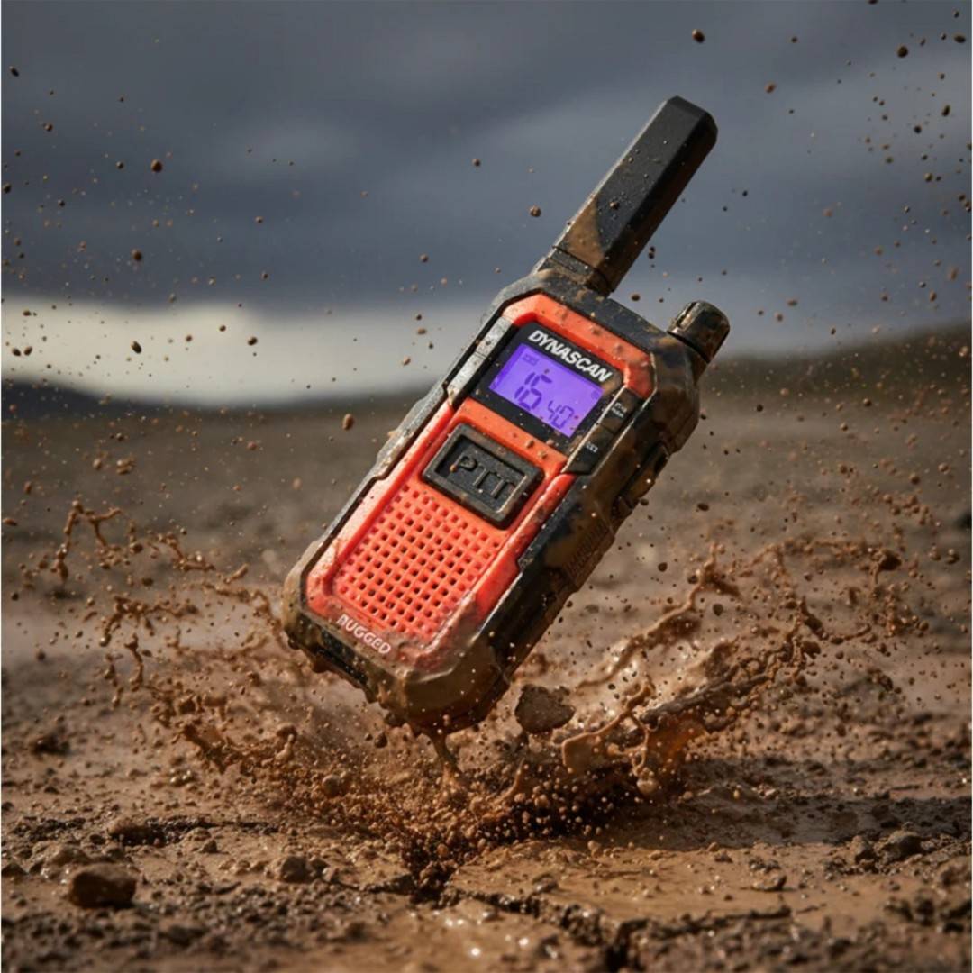 Statie radio portabila PMR Dynascan RUGGED 446MHz, 0.5W, 16CH, IP67