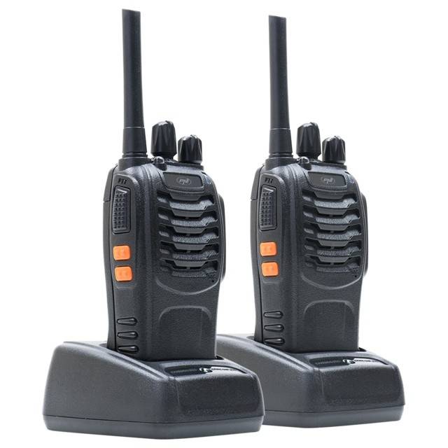 Statie radio portabila PNI PMR R40 PRO, set cu 2 buc, 0.5W, 16 canale programabile, 16 PMR si tonuri 50 CTCSS si 104 DCS, ASQ, TOT, monitor,