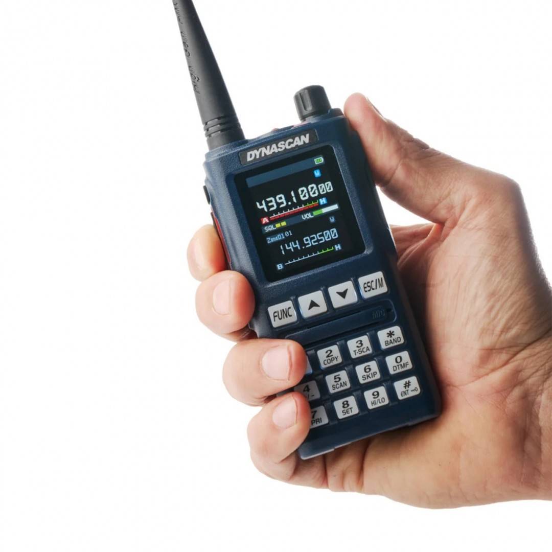 Statie radio VHF/UHF Dynascan UV-101 dual band, 640 canale, VOX, Scan, Radio FM, Li-Ion 1800 mAh
