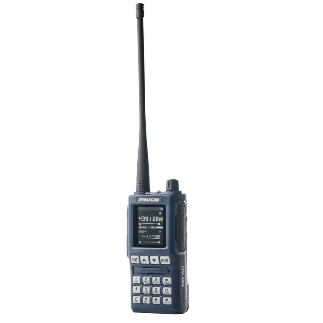 Statie radio VHF/UHF Dynascan UV-101 dual band, 640 canale, VOX, Scan, Radio FM, Li-Ion 1800 mAh