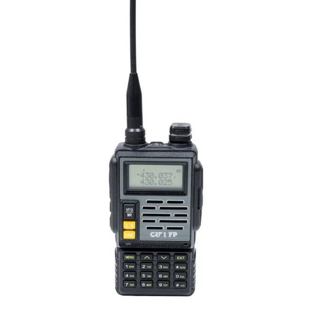 Statie radio VHF/UHF portabila CRT FP00 dual band 136-174 si 400-440 MHz culoare Negru, VOX, 128 canale, Scan, Programabila, Lanterna, FM radio,