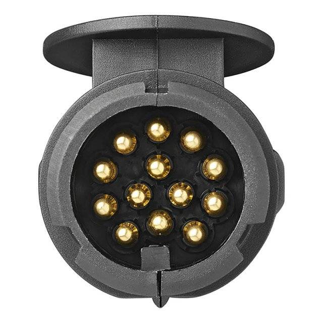 Stecher 13 pini pentru montaj pe cablu ABS 12V