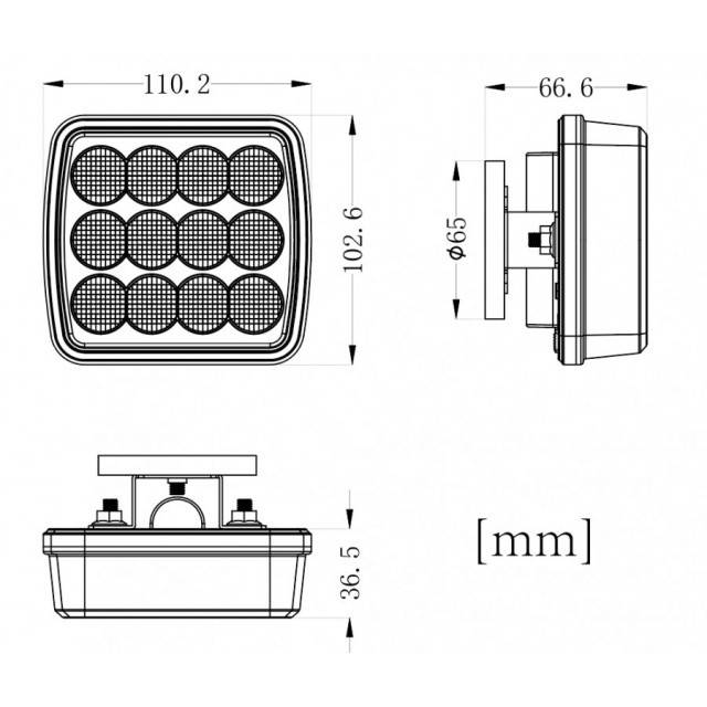STROBOSCOP 12 led-uri fixare cu magnet