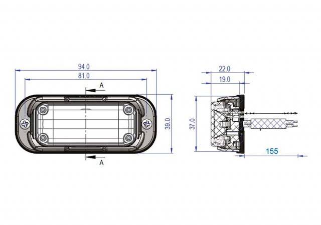 Stroboscop 4 led-uri 12V / 24V VIGNAL