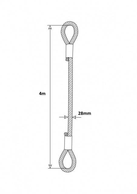 SUFA TRACTARE CAMIOANE (OCHI-OCHI) – 4M, 28 mm