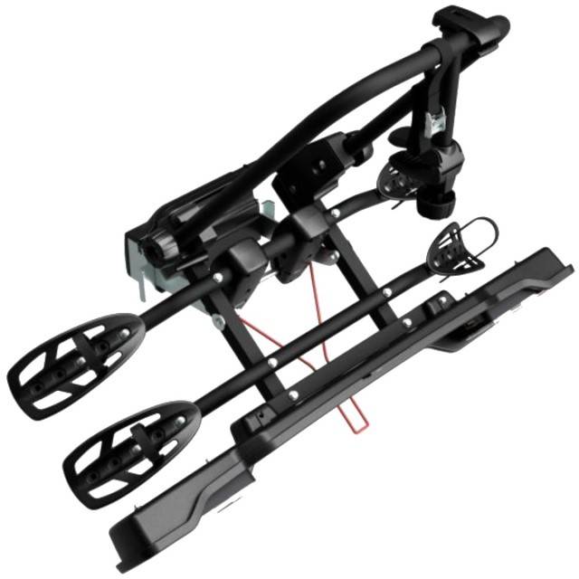 Suport 2 biciclete Peruzzo Parma 706N cu prindere pe carligul de remorcare, Negru Mat