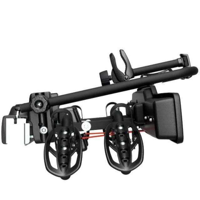 Suport 2 biciclete Peruzzo Parma 706N cu prindere pe carligul de remorcare, Negru Mat
