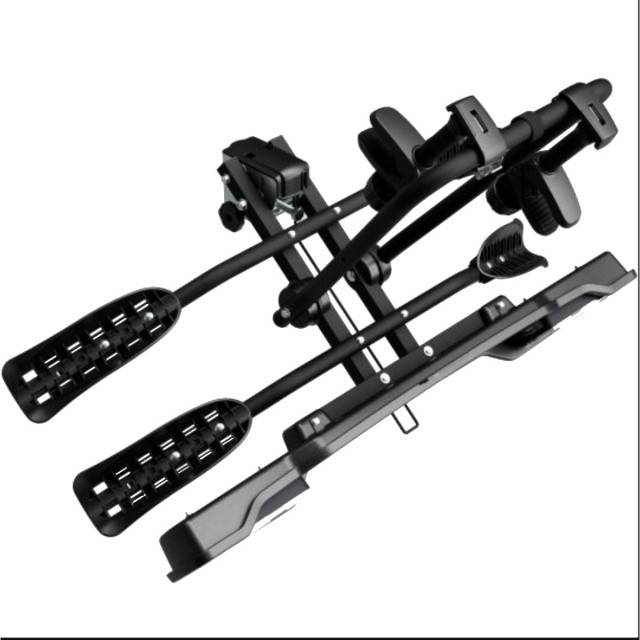 Suport 2 biciclete Peruzzo Siena 668E compatibil cu biciclete electrice cu prindere pe carligul de remorcare, Negru Mat