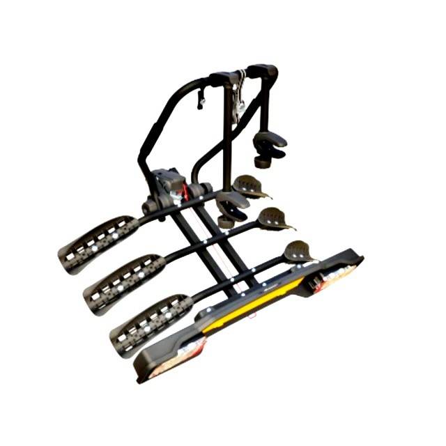 Suport 3 biciclete Peruzzo Siena 668/3N cu prindere pe carligul de remorcare, Negru