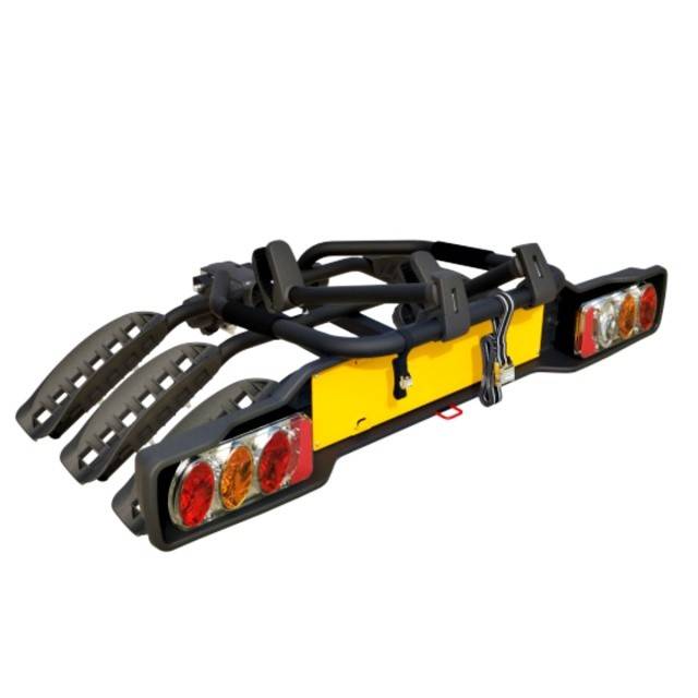 Suport 3 biciclete Peruzzo Siena 668/3N cu prindere pe carligul de remorcare, Negru