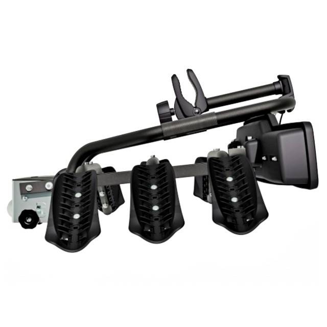 Suport 3 biciclete Peruzzo Siena 669/3N cu prindere pe carligul de remorcare, Negru