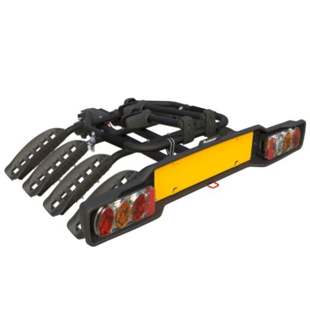 Suport 4 biciclete Peruzzo Siena 668/4N cu prindere pe carligul de remorcare, Negru