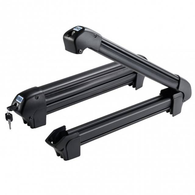 Suport 4 perechi schiuri cu prindere pe bare transversale - Cruz Ski Rack Dark 4