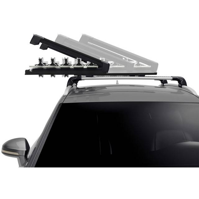 Suport 5 perechi schiuri Thule SnowPack Extender 7325 Negru cu prindere pe bare transversale aluminiu cu profil T