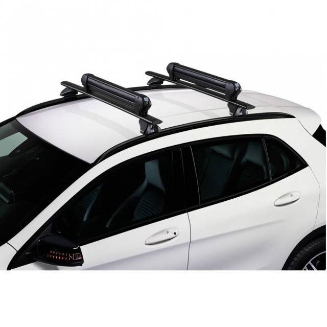 Suport 6 perechi schiuri cu prindere pe bare transversale - Cruz Ski Rack Dark 6
