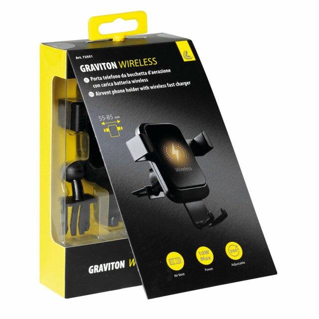 Suport auto grila ventilatie & incarcator Wireless 10W