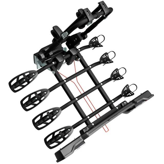 Suport biciclete Peruzzo Parma 4 biciclete 706/4N negru cu prindere pe carligul de remorcare