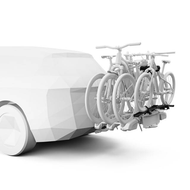 Suport biciclete Thule EasyFold 3 cu prindere pe carligul de remorcare - pentru 3 biciclete