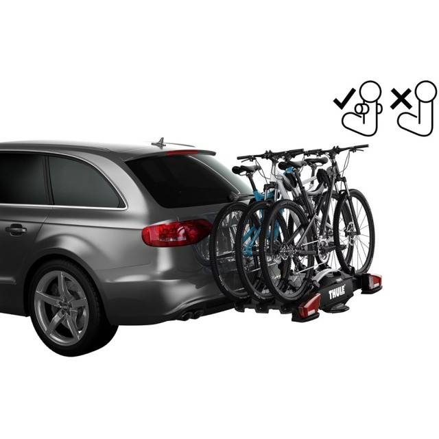 Suport biciclete Thule VeloCompact F cu prindere pe carligul de remorcare - pentru 3 biciclete