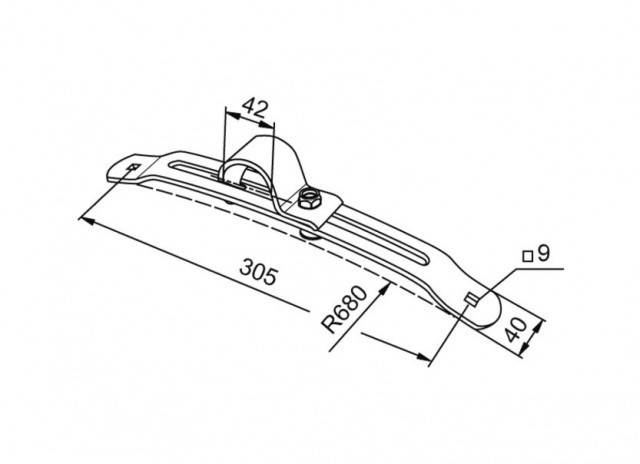 Suport fixare aparatori noroi FI-42mm