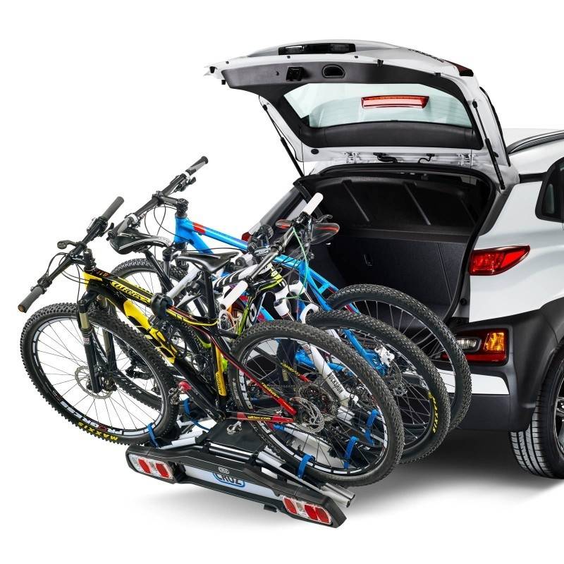 Suport pentru 3 biciclete, Cruz Pivot R3 940-512, cu prindere pe carligul de remorcare, 13 pini