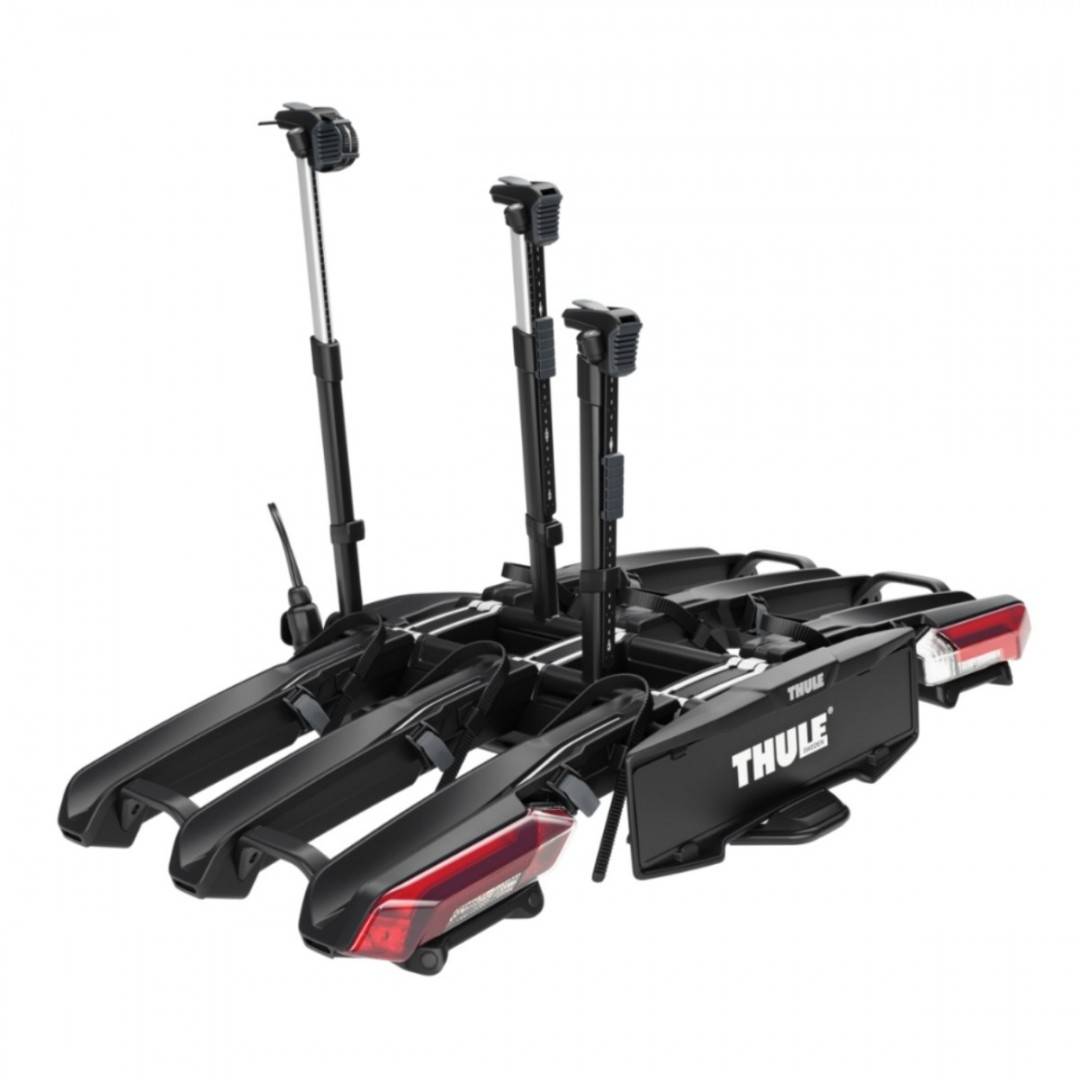 Suport pentru 3 biciclete cu senzori de parcare, Thule Epos ParkSecure 9803100 cu prindere pe carligul de remorcare (13 pini)
