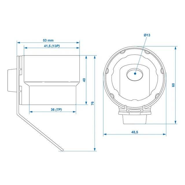 Suport priza remorca plastic