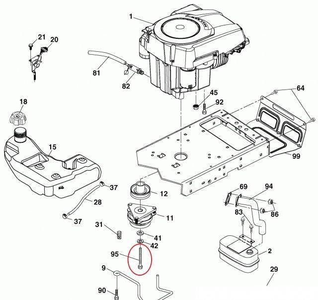 Surub ambreiaj electromagnetic tractoras Husqvarna (532 17 39-37) 101mm