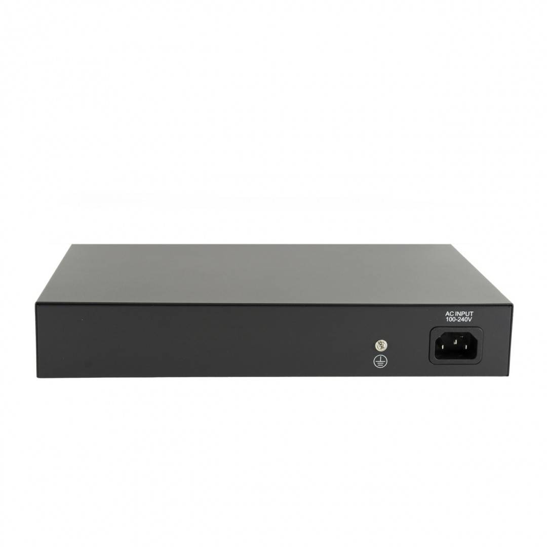 Switch PNI SW024 cu 24 porturi 10/100Mbps, suport VLAN, latime banda 48Gbps, carcasa metalica, negru