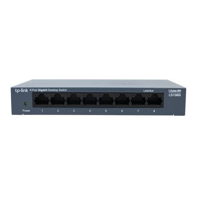 Switch TP-LINK LS108G, 8 port, 10/100/1000 Mbps carcasa metalica