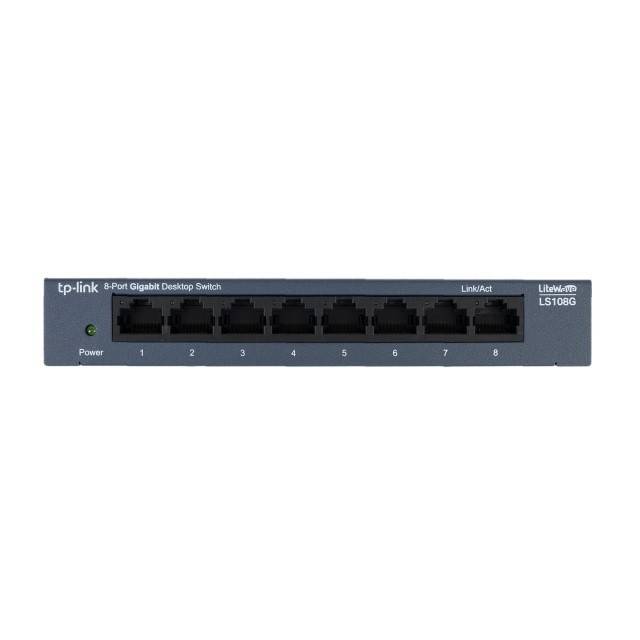 Switch TP-LINK LS108G, 8 port, 10/100/1000 Mbps carcasa metalica