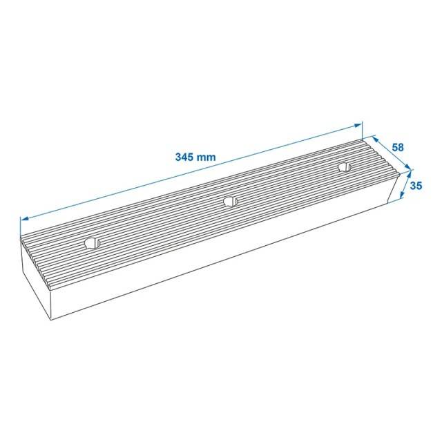 Tampon cauciuc 345x58x35mm