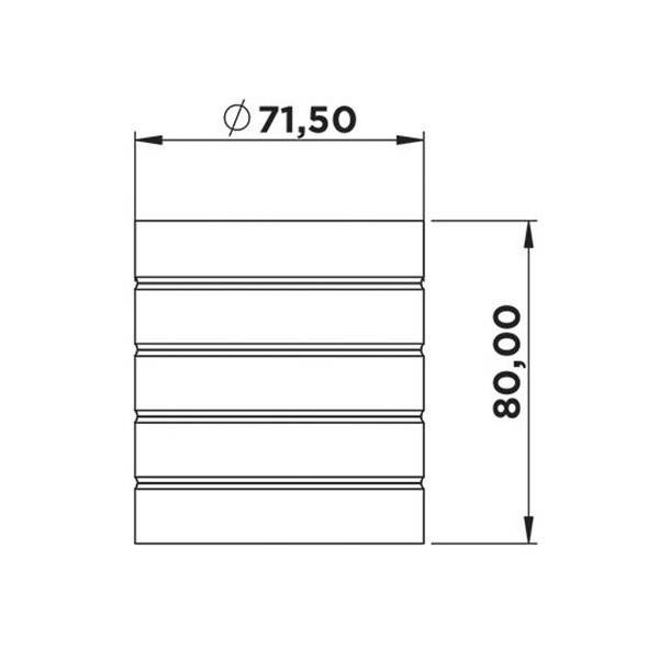 Tampon cilindric FI 71.5mm