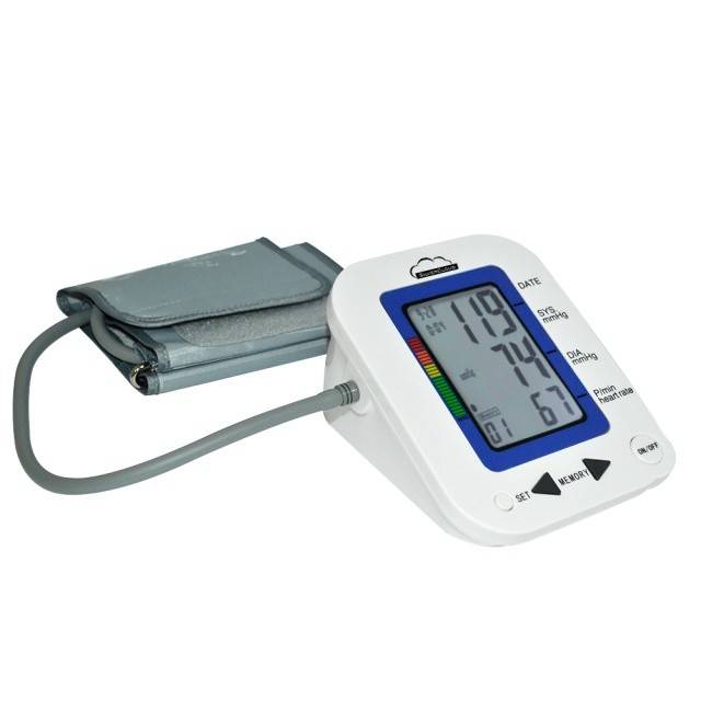 Tensiometru electronic de brat SilverCloud MB23 cu ecran LCD, atentionare vocala, afisare ritm cardiac, manson 22-36cm